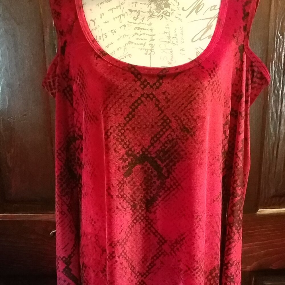 Red & Black Snake Print Dress